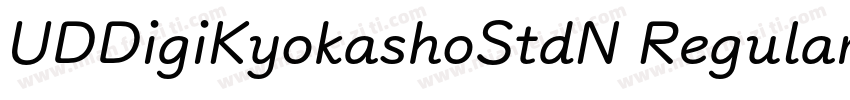 UDDigiKyokashoStdN Regular字体转换